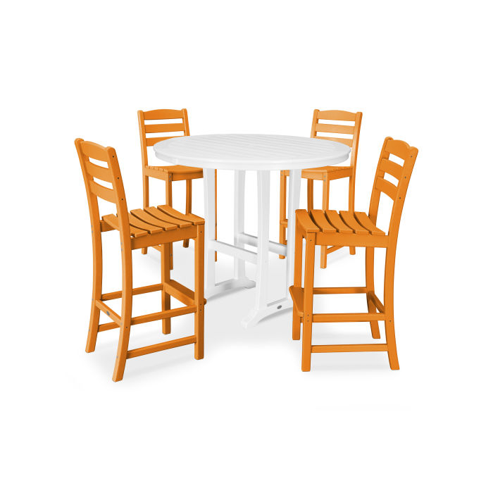 POLYWOOD La Casa Café 5-Piece Side Chair Bar Dining Set FREE SHIPPING