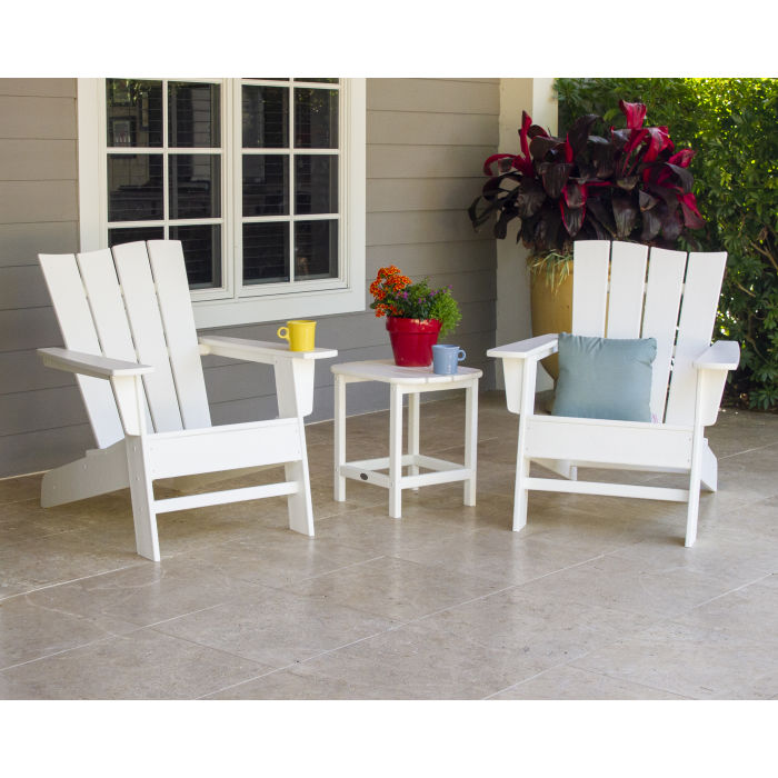 Polywood - Wave 3-Piece Adirondack Chair Set - FREE SHIPPING