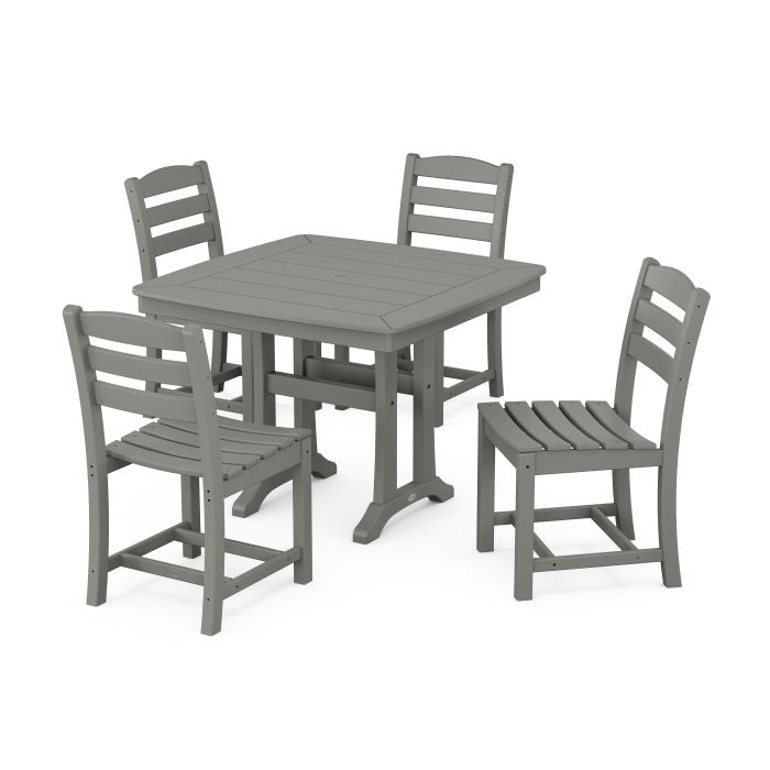 POLYWOOD La Casa Café Side Chair 5-Piece Dining Set with Trestle Legs FREE SHIPPING