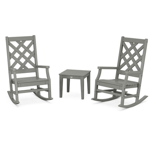 Polywood - Wovendale 3-Piece Rocking Chair Set - FREE SHIPPING