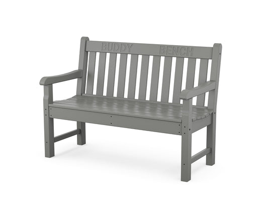 POLYWOOD 48" Buddy Bench — Slate Grey
