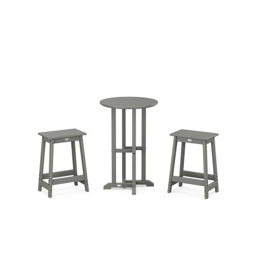 Polywood - Modern Studio Counter Stool 3-Piece Bistro Set - FREE SHIPPING
