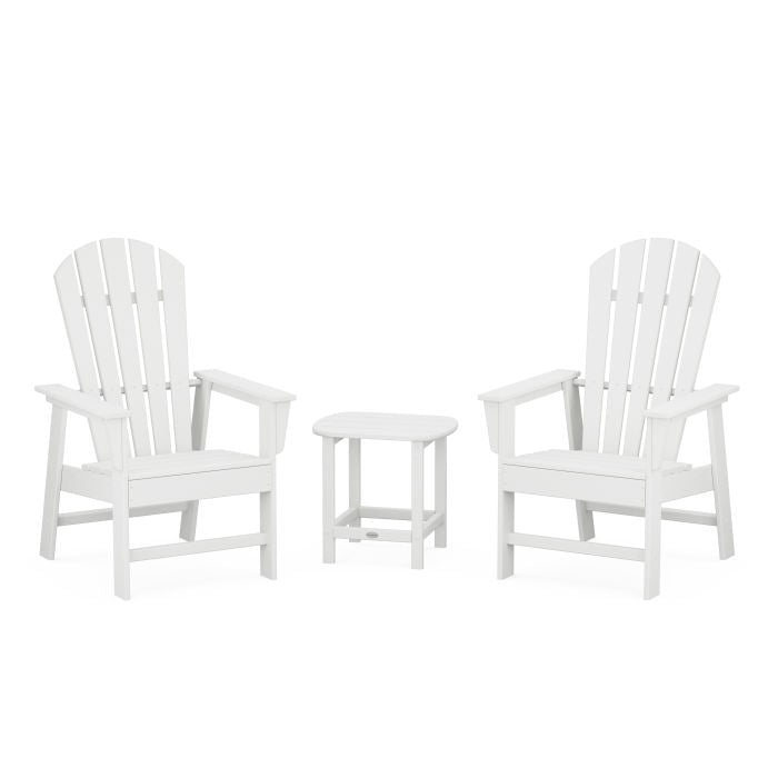 POLYWOOD South Beach Casual Chair 3-Piece Set with 18" South Beach Side Table FREE SHIPPING