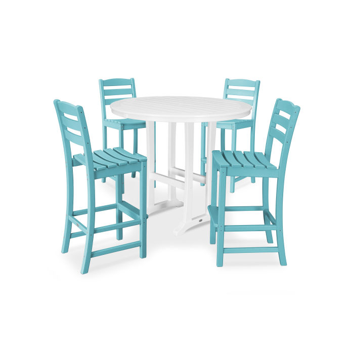 POLYWOOD La Casa Café 5-Piece Side Chair Bar Dining Set FREE SHIPPING