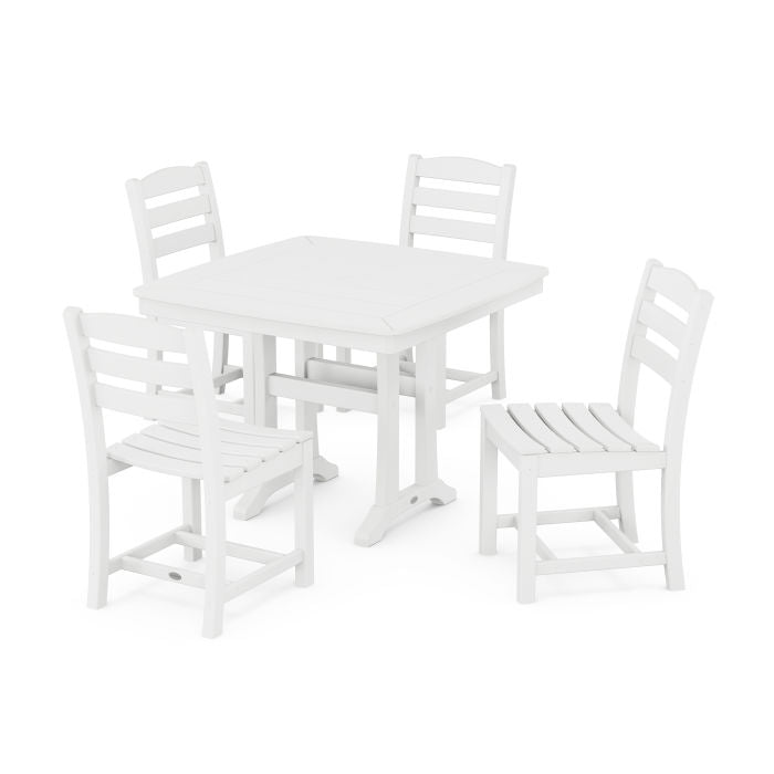 POLYWOOD La Casa Café Side Chair 5-Piece Dining Set with Trestle Legs FREE SHIPPING