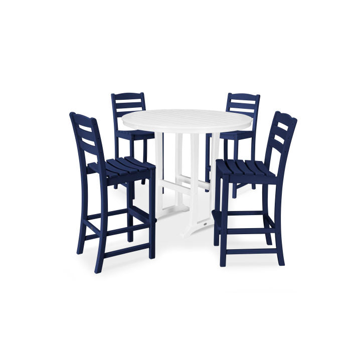 POLYWOOD La Casa Café 5-Piece Side Chair Bar Dining Set FREE SHIPPING