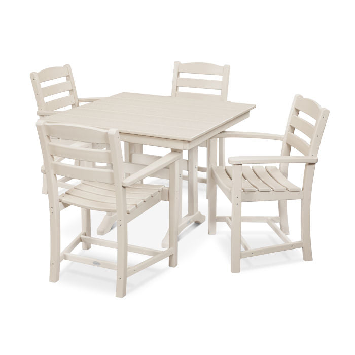 POLYWOOD La Casa Café 5-Piece Farmhouse Trestle Arm Chair Dining Set FREE SHIPPING