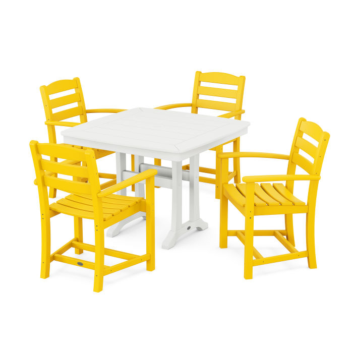 POLYWOOD La Casa Café 5-Piece Dining Set with Trestle Legs FREE SHIPPING