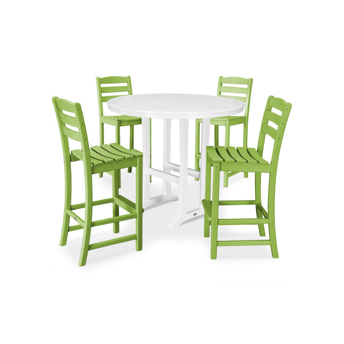 POLYWOOD La Casa Café 5-Piece Side Chair Bar Dining Set FREE SHIPPING