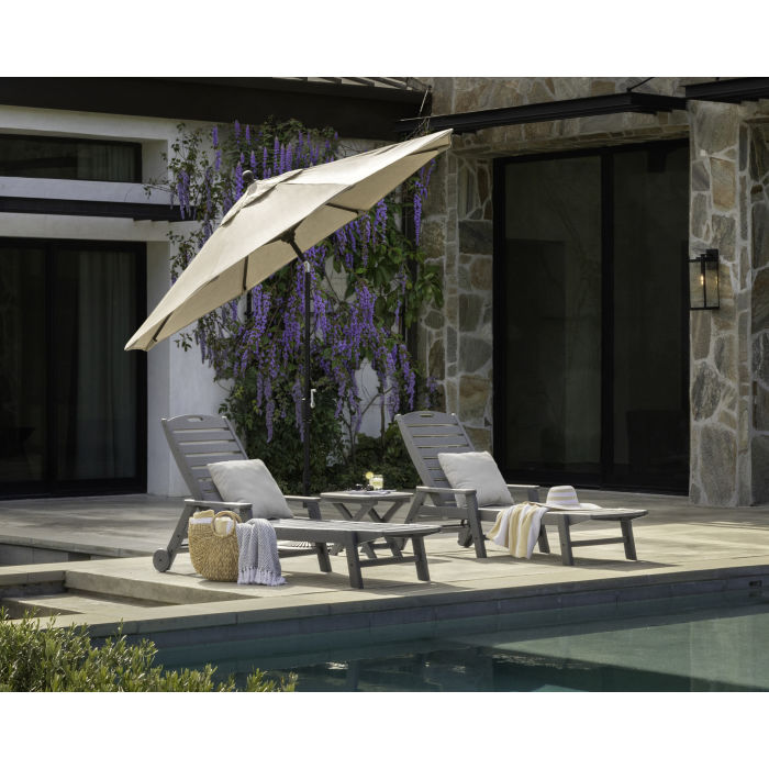 POLYWOOD 9' Tilt Market Umbrella & Base FREE SHIPPING