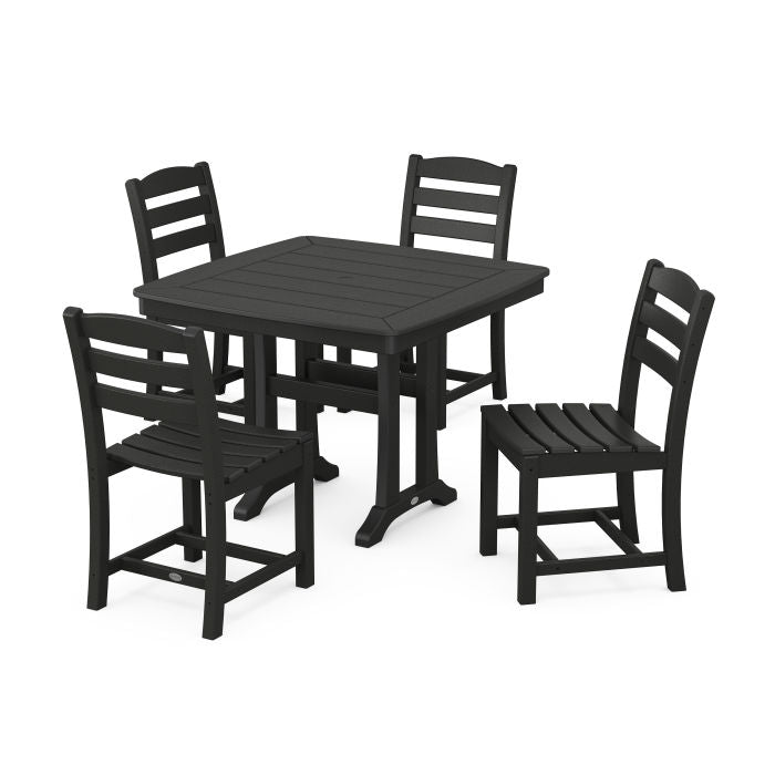 POLYWOOD La Casa Café Side Chair 5-Piece Dining Set with Trestle Legs FREE SHIPPING