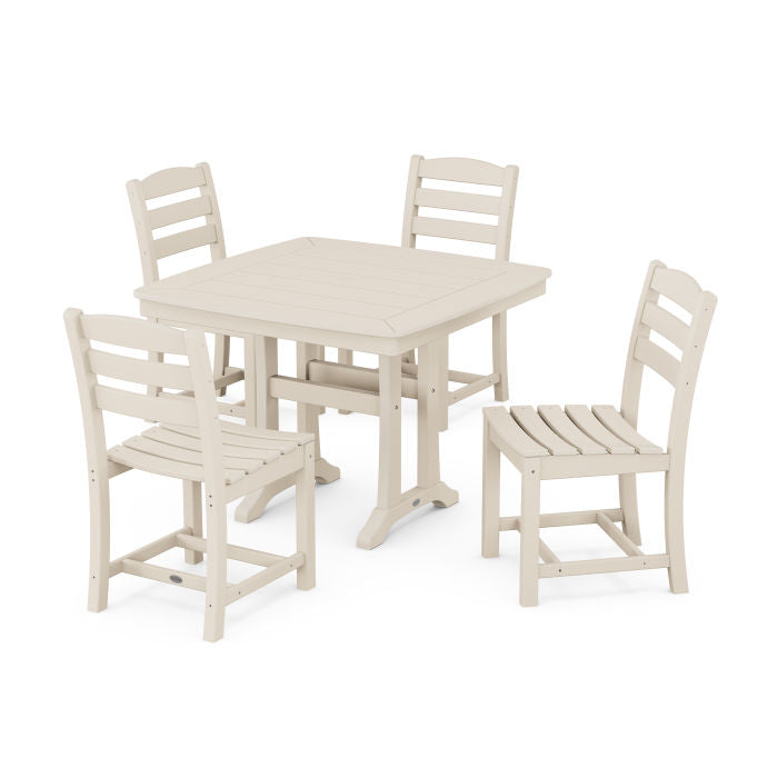 POLYWOOD La Casa Café Side Chair 5-Piece Dining Set with Trestle Legs FREE SHIPPING