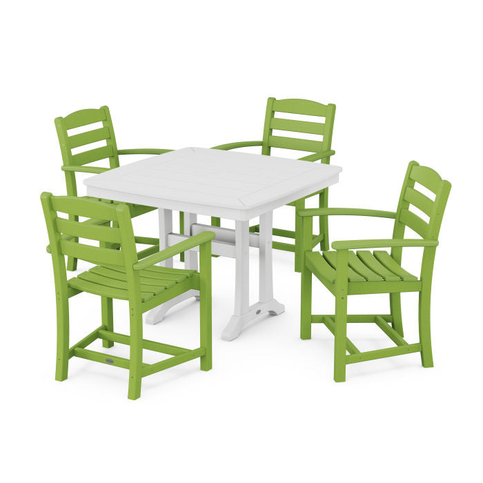 POLYWOOD La Casa Café 5-Piece Dining Set with Trestle Legs FREE SHIPPING