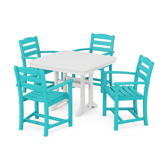 POLYWOOD La Casa Café 5-Piece Dining Set with Trestle Legs FREE SHIPPING