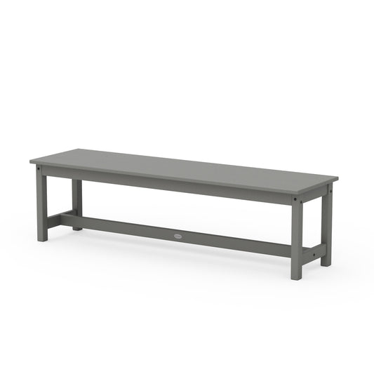 POLYWOOD 60" Planter Bench — Slate Grey