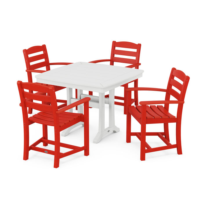 POLYWOOD La Casa Café 5-Piece Dining Set with Trestle Legs FREE SHIPPING