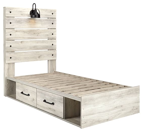 Cambeck Panel Bed With 4 Storage Drawers