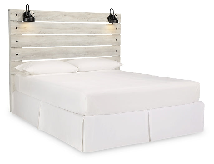Cambeck Panel Headboard With Mirrored Dresser, Chest And 2 Nightstands