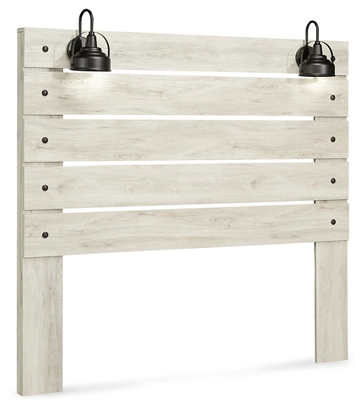 Cambeck Panel Headboard With Mirrored Dresser, Chest And 2 Nightstands