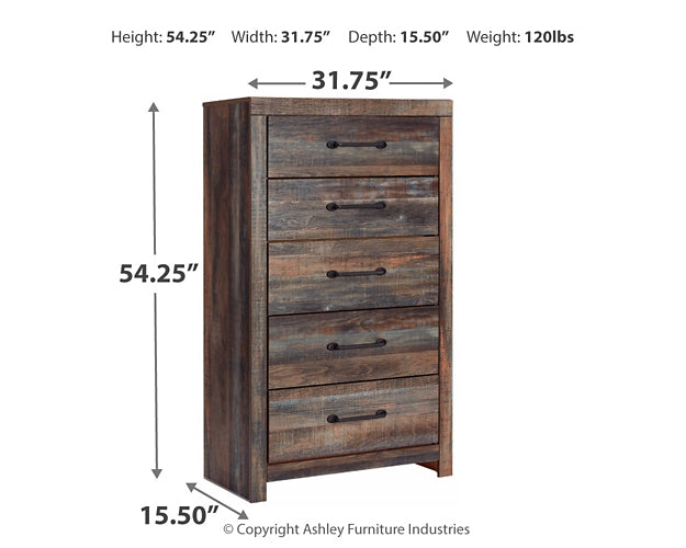 Drystan Panel Bed With Mirrored Dresser And Chest