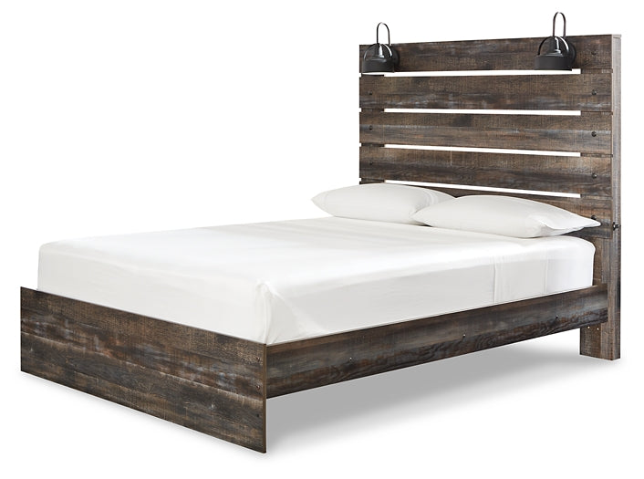 Drystan Panel Bed With Mirrored Dresser And Chest