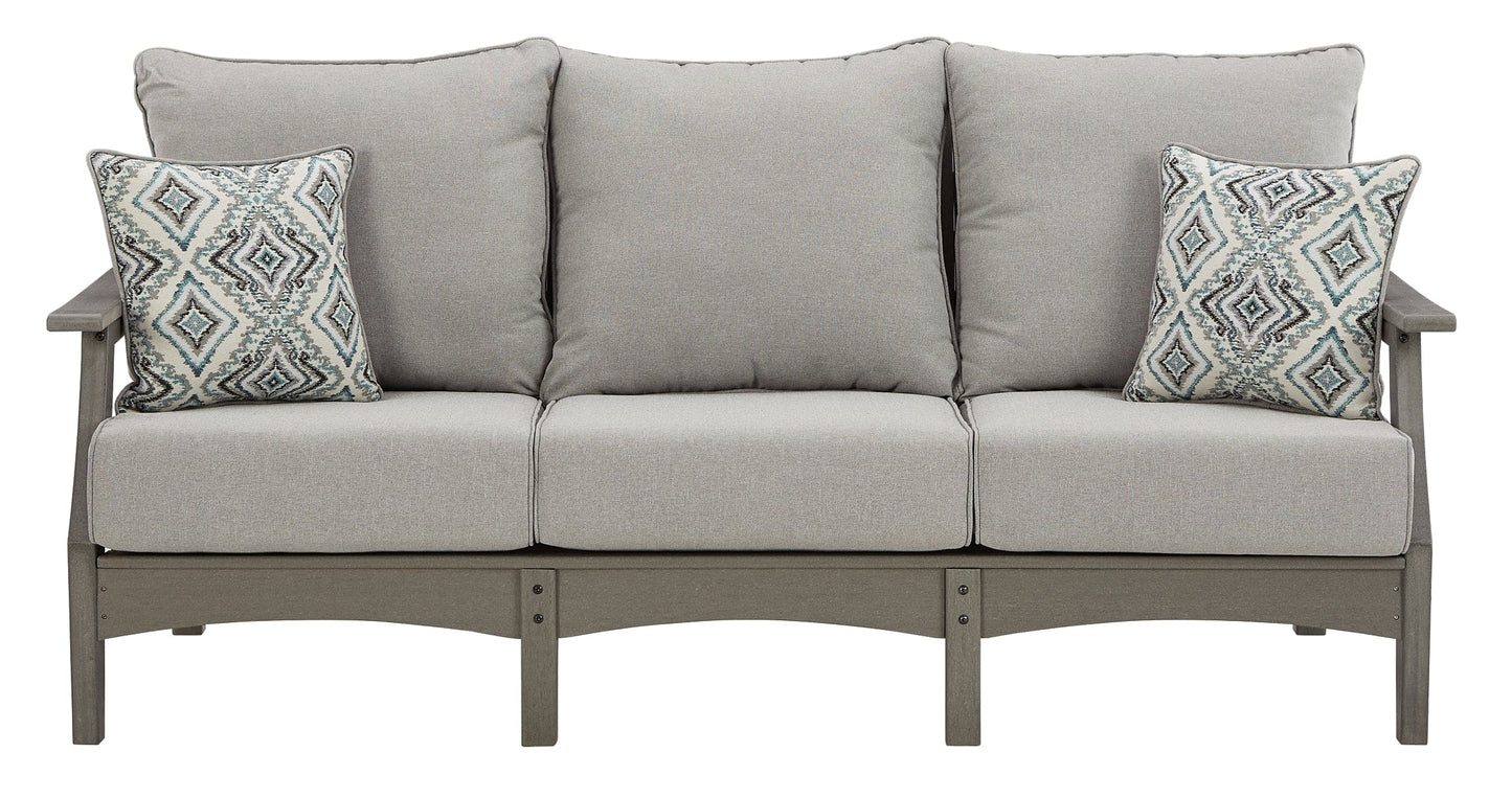 Visola Outdoor Sofa, Loveseat and 2 Lounge Chairs with Coffee Table and End Table