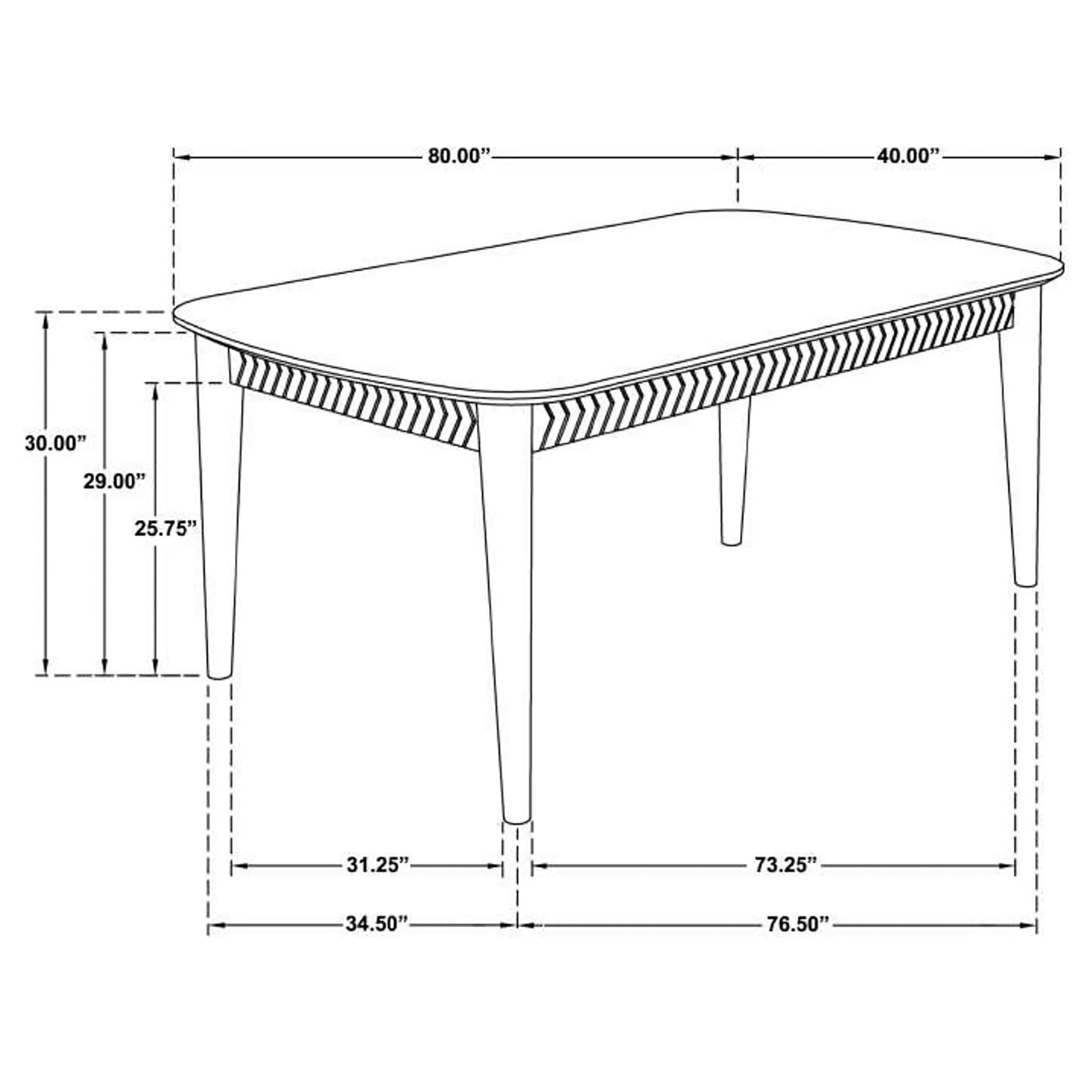 Partridge Rectangular 80-inch Dining Table Natural Sheesham
