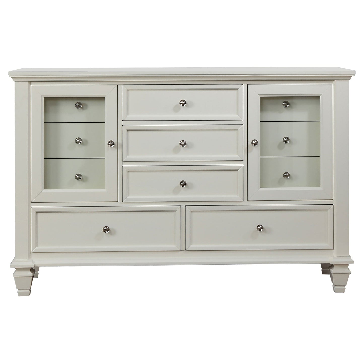 Sandy Beach 11-drawer Dresser Cream White