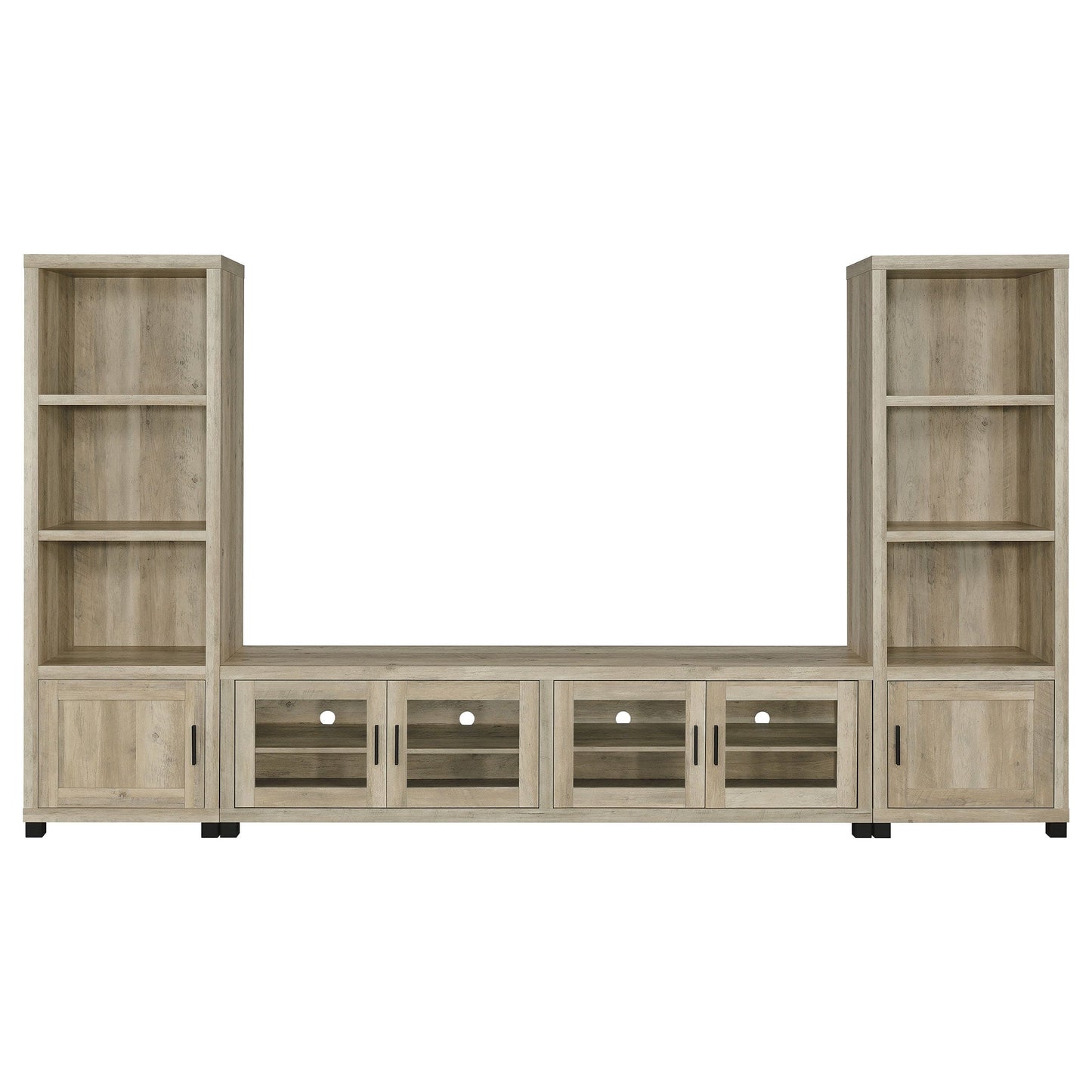 Sachin 3-piece 79-inch TV Entertainment Center Antique Pine
