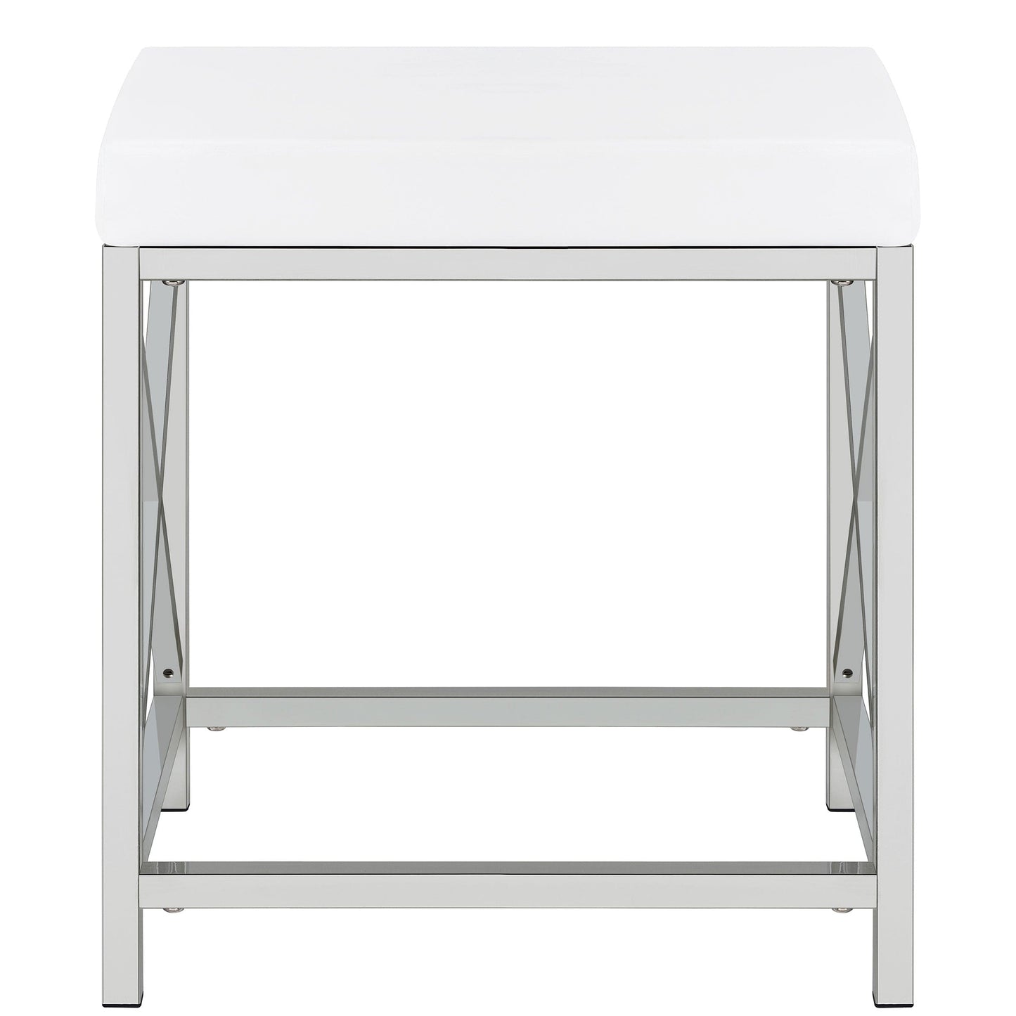 Eliza Vanity Set with Lighting & Stool White and Chrome