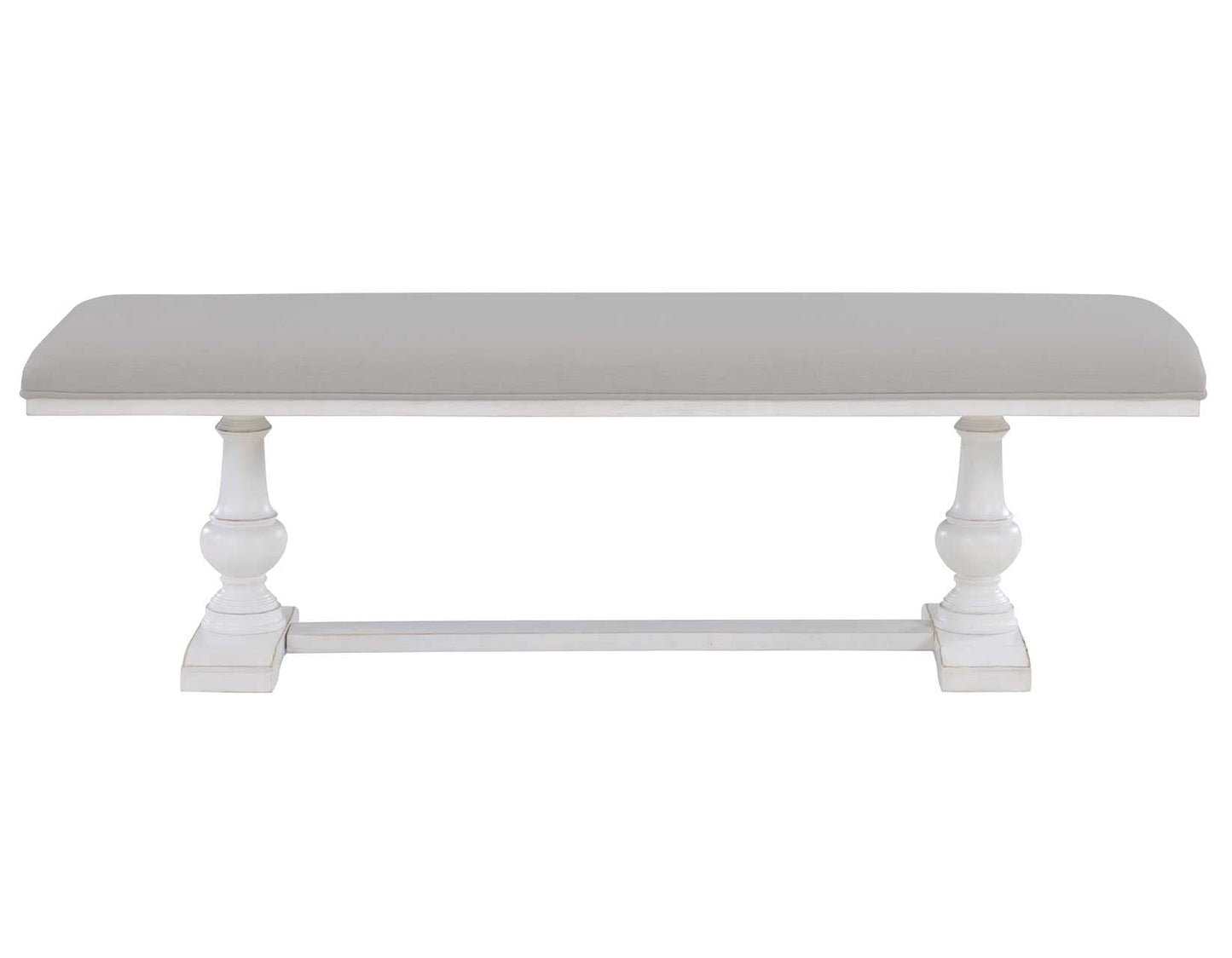 Warren 60″ Upholstered Bench, White