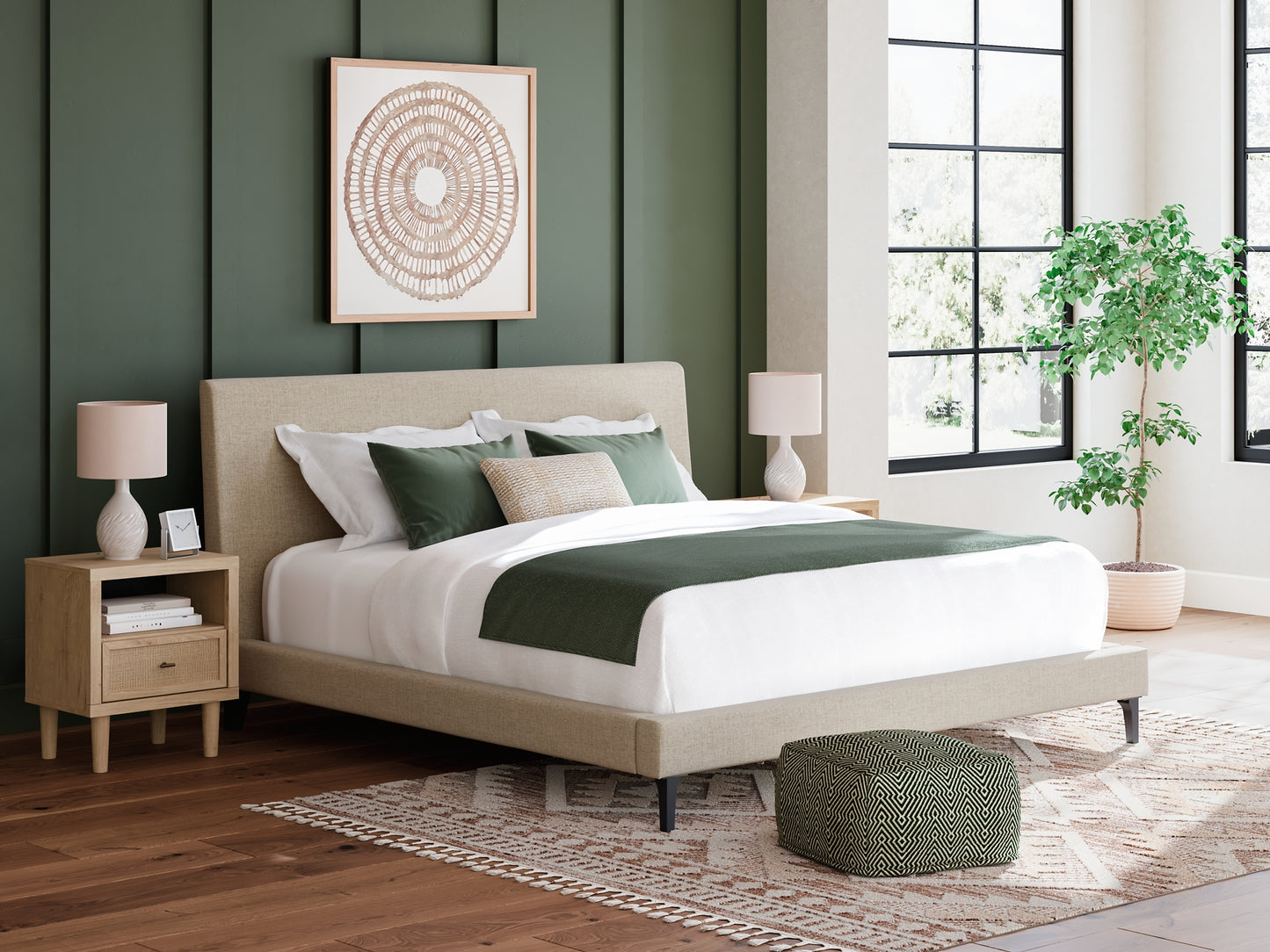 Cielden Uph Bed W/Roll Slats