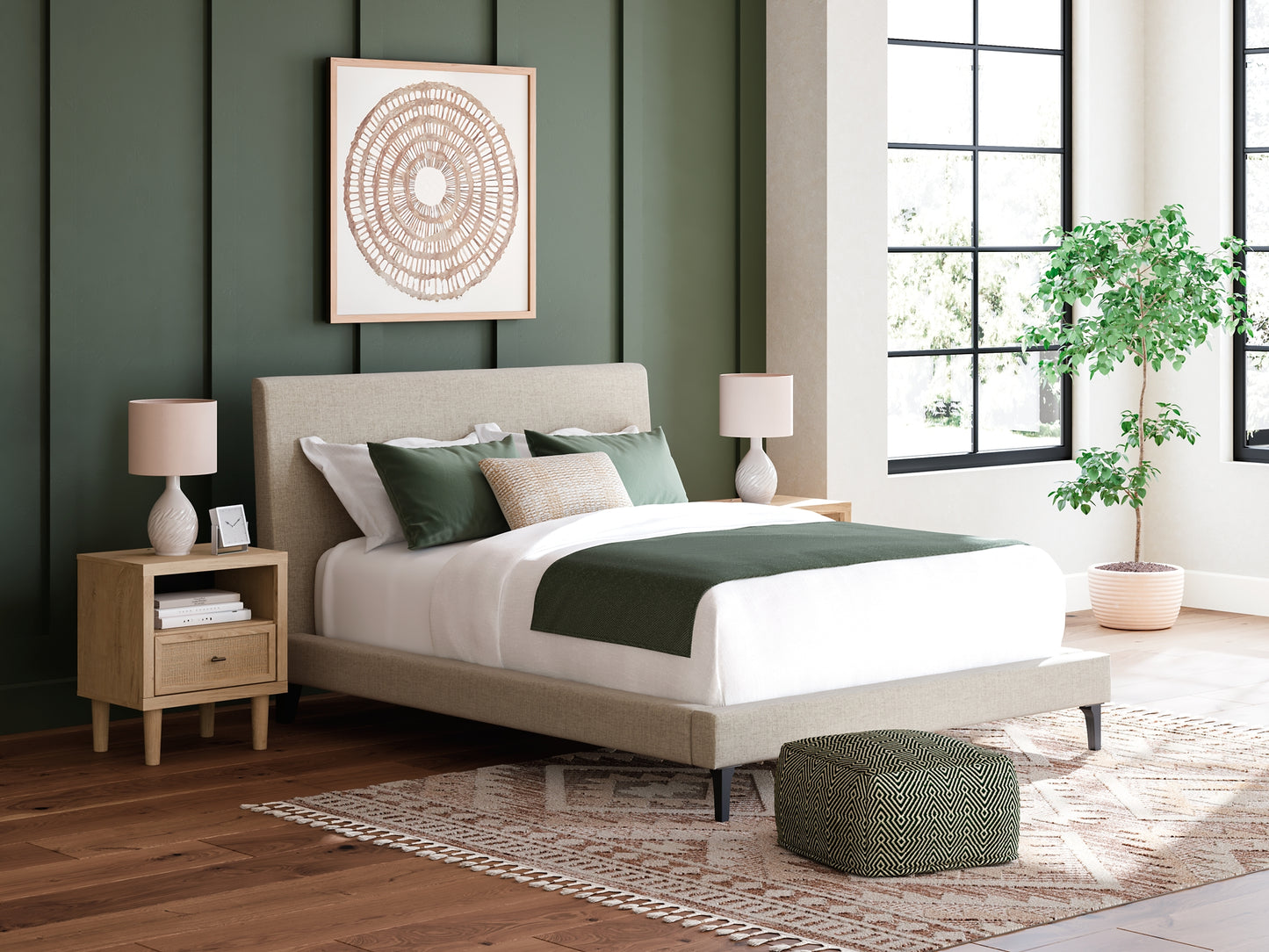 Cielden Uph Bed W/Roll Slats