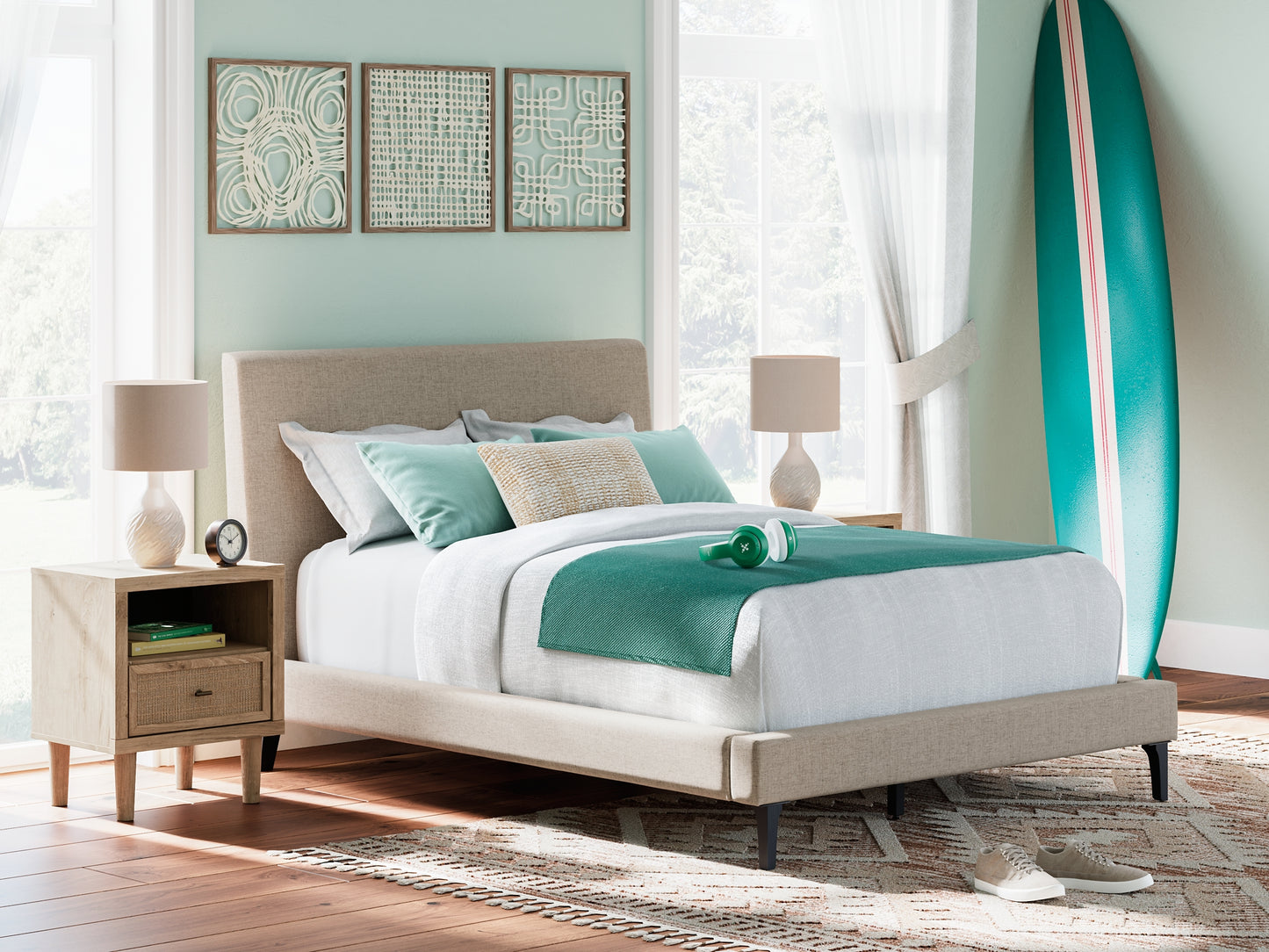 Cielden Uph Bed W/Roll Slats