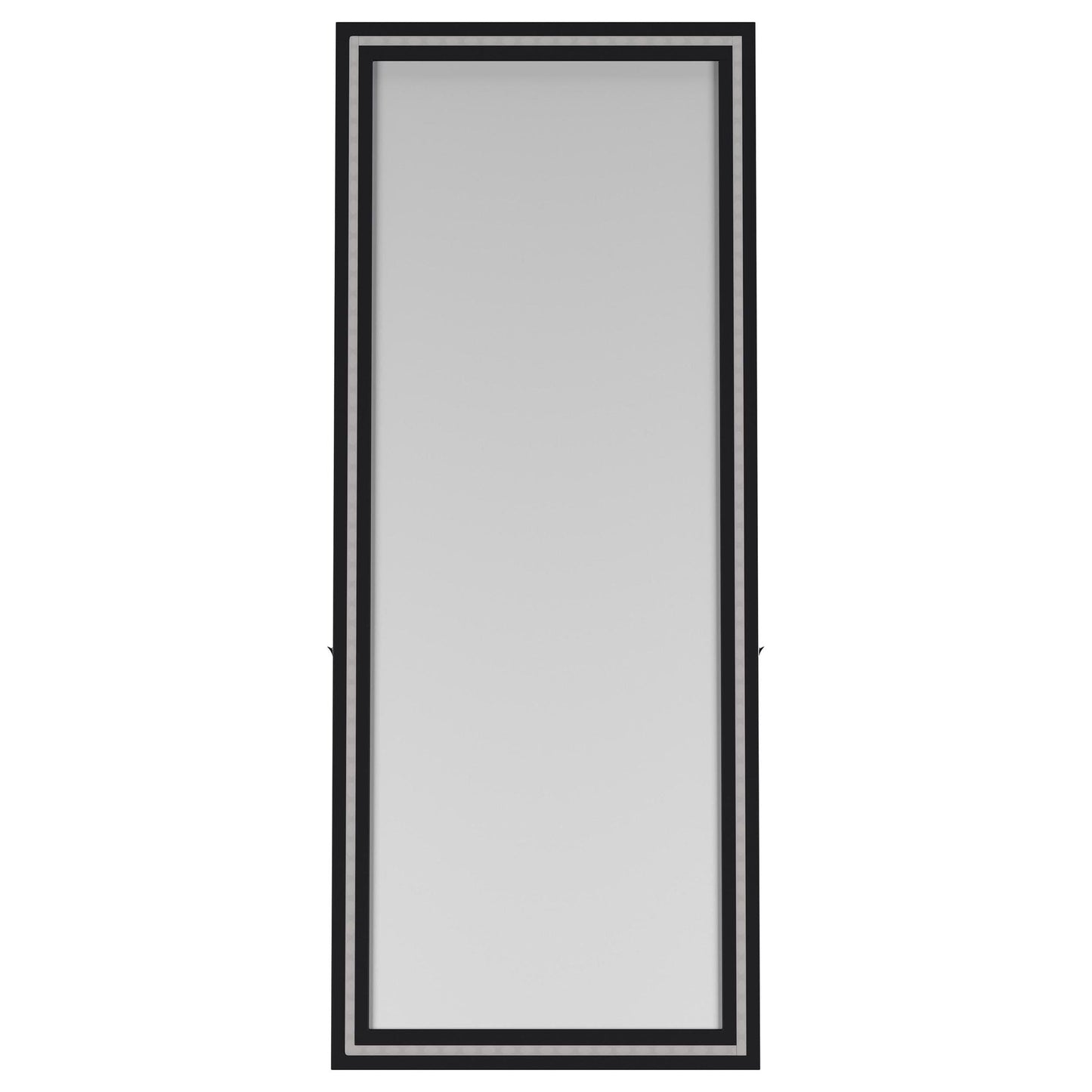 Windrose 28 x 67 Inch Tempered LED Standing Mirror Black