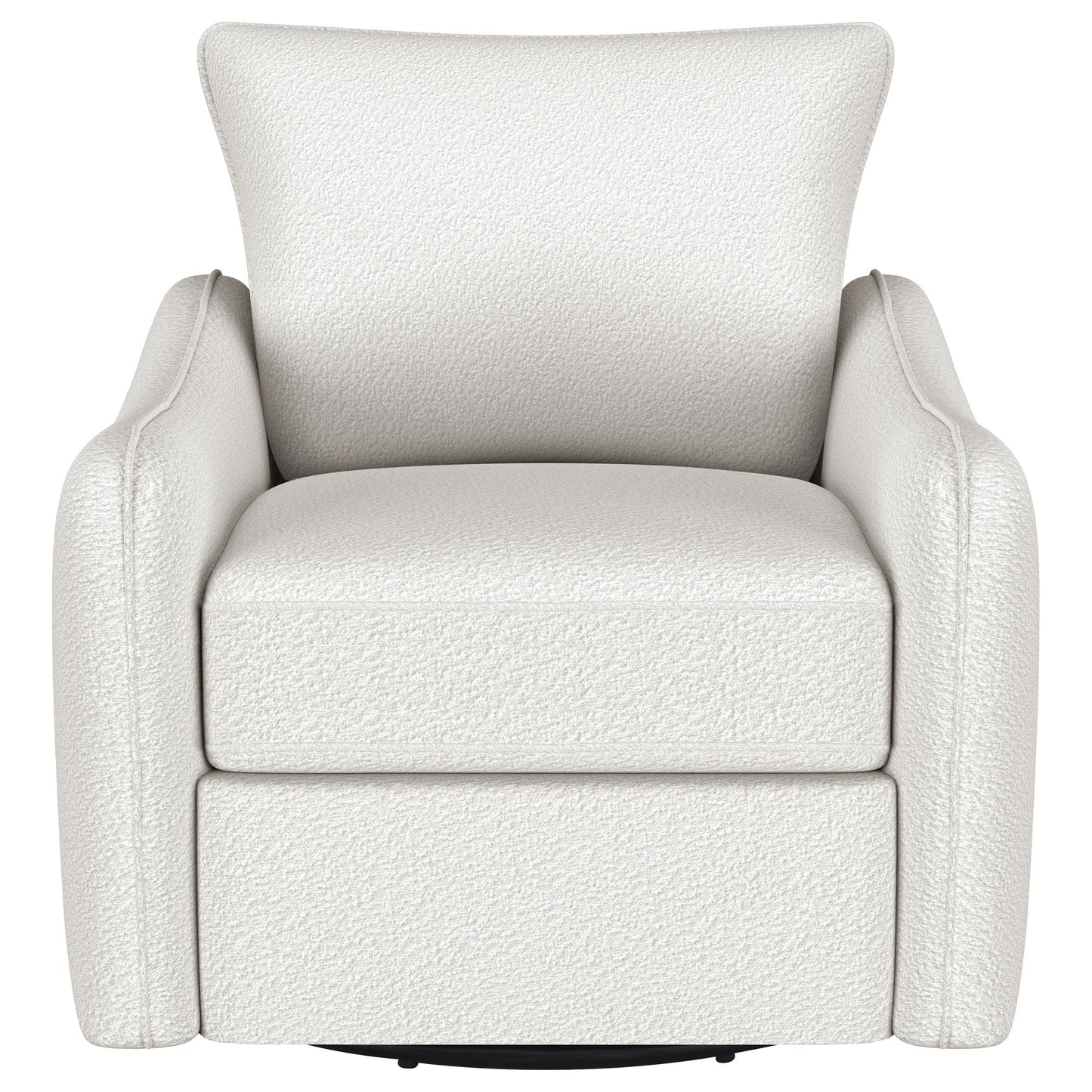 Madia Upholstered Sloped Arm Swivel Glider Chair Vanilla