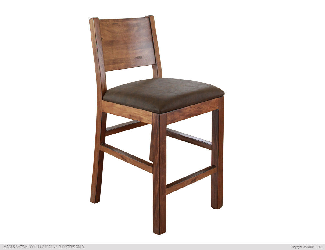 Faux Leather Seat 30" Barstool