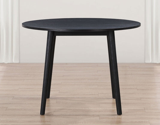 Willow 42″ Round Dining Table, Black