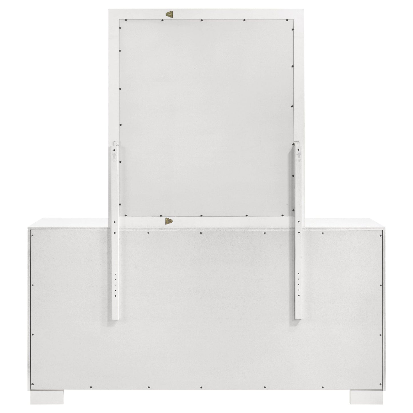 Jessica 6-drawer Dresser with Mirror Cream White