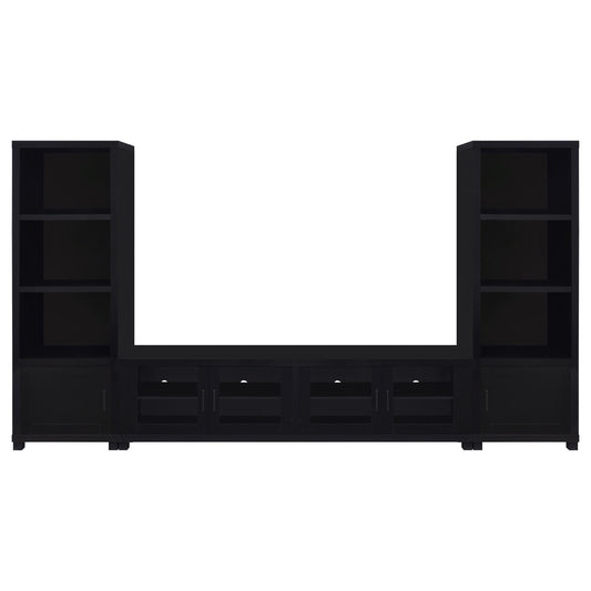 Jupiter 3-piece Entertainment Center 79-inch TV Stand Black