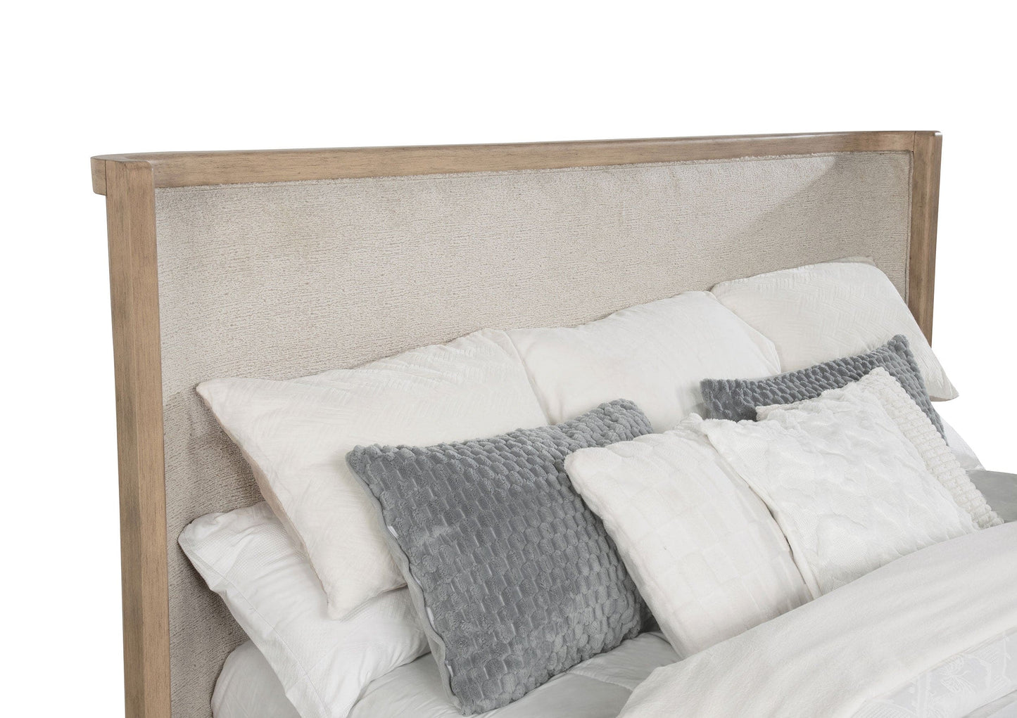 Kailani 52-inch Eastern King Wingback Bed Beige Oak