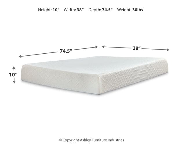 Ashley Express - 10 Inch Chime Memory Foam  Mattress