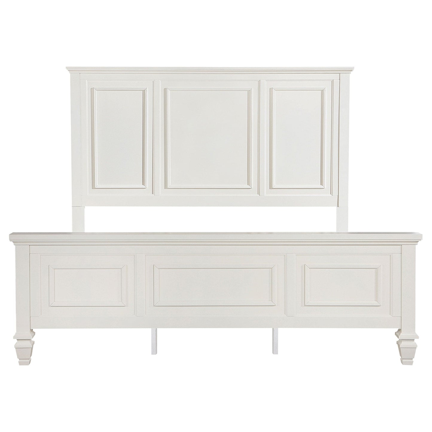 Sandy Beach 63-inch Eastern King Wood Panel Bed Cream White