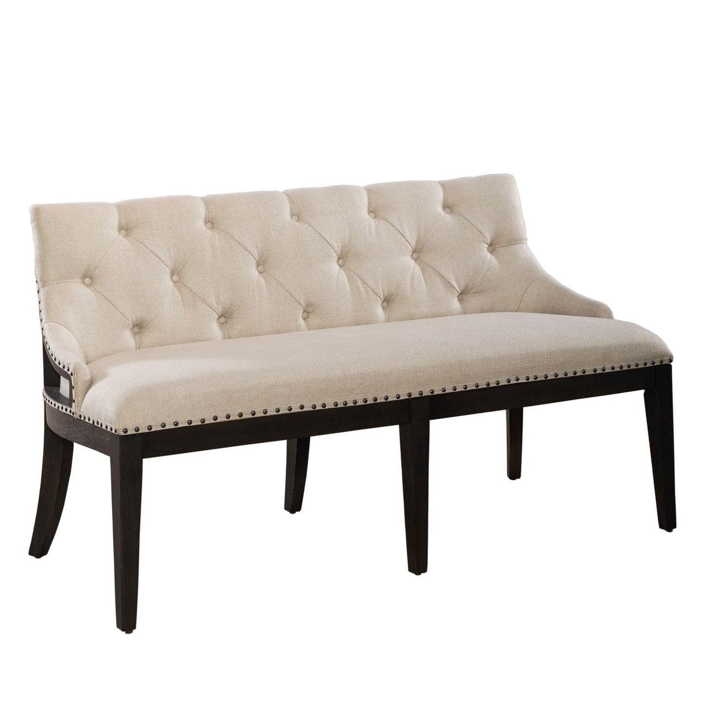 Americana Farmhouse - Uph Shelter Dining Bench- Black