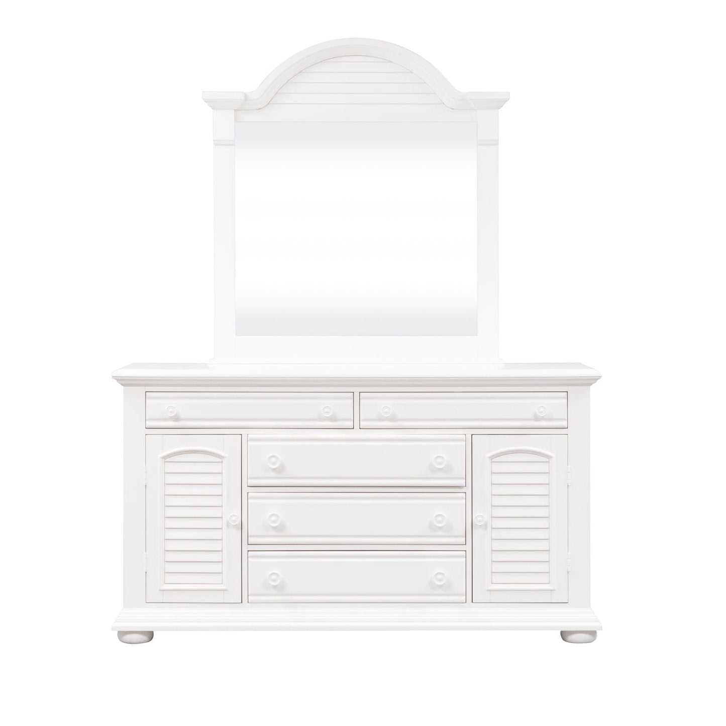 Summer House I - King Panel Bed, Dresser & Mirror, Chest, Night Stand