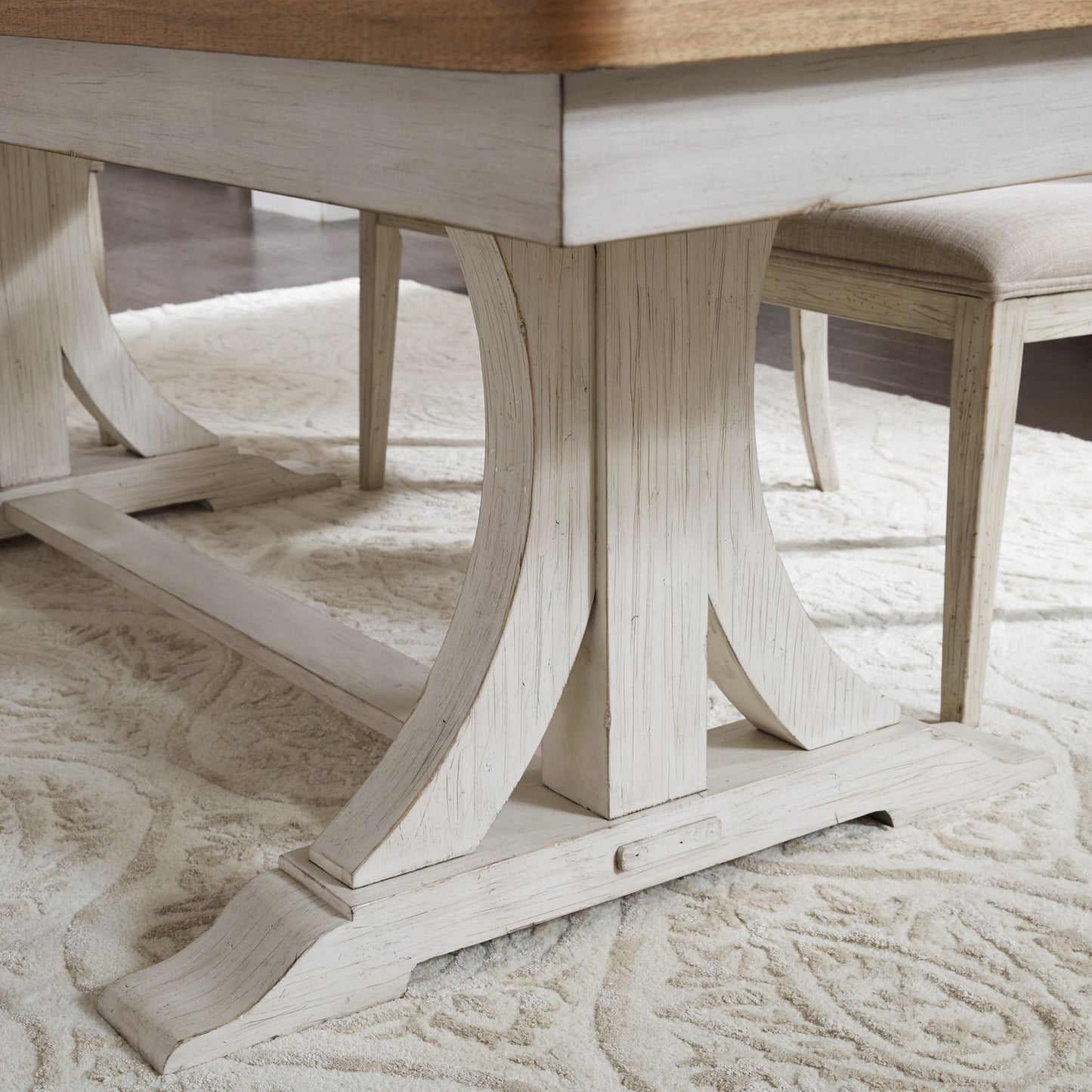 Farmhouse Reimagined - 7 Piece Trestle Table Set