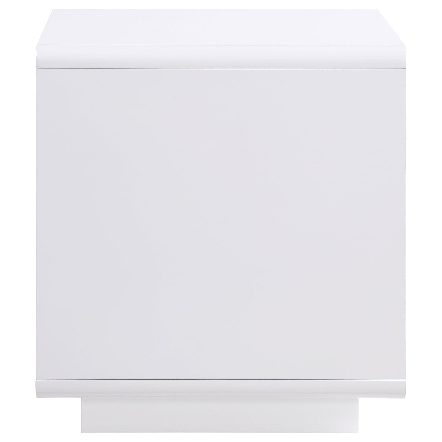 Paseo Square End Side Table White High Gloss