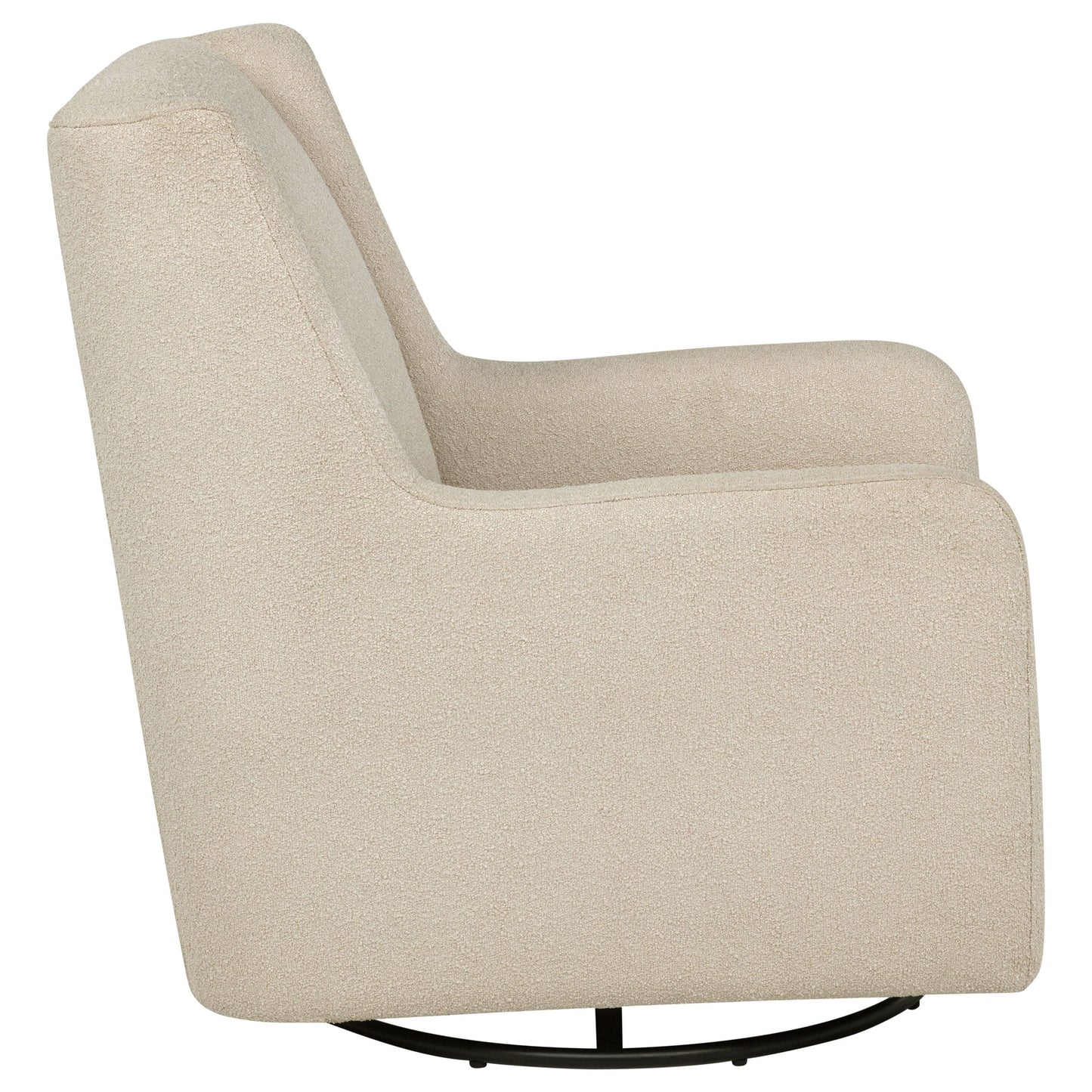 Serra Boucle Upholstered Swivel Glider Sandy Beige