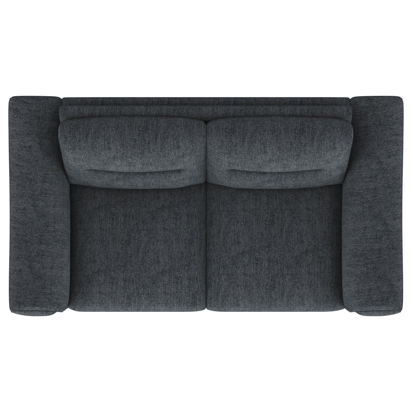 Nolan Upholstered Sloped Track Arm Loveseat Charcoal