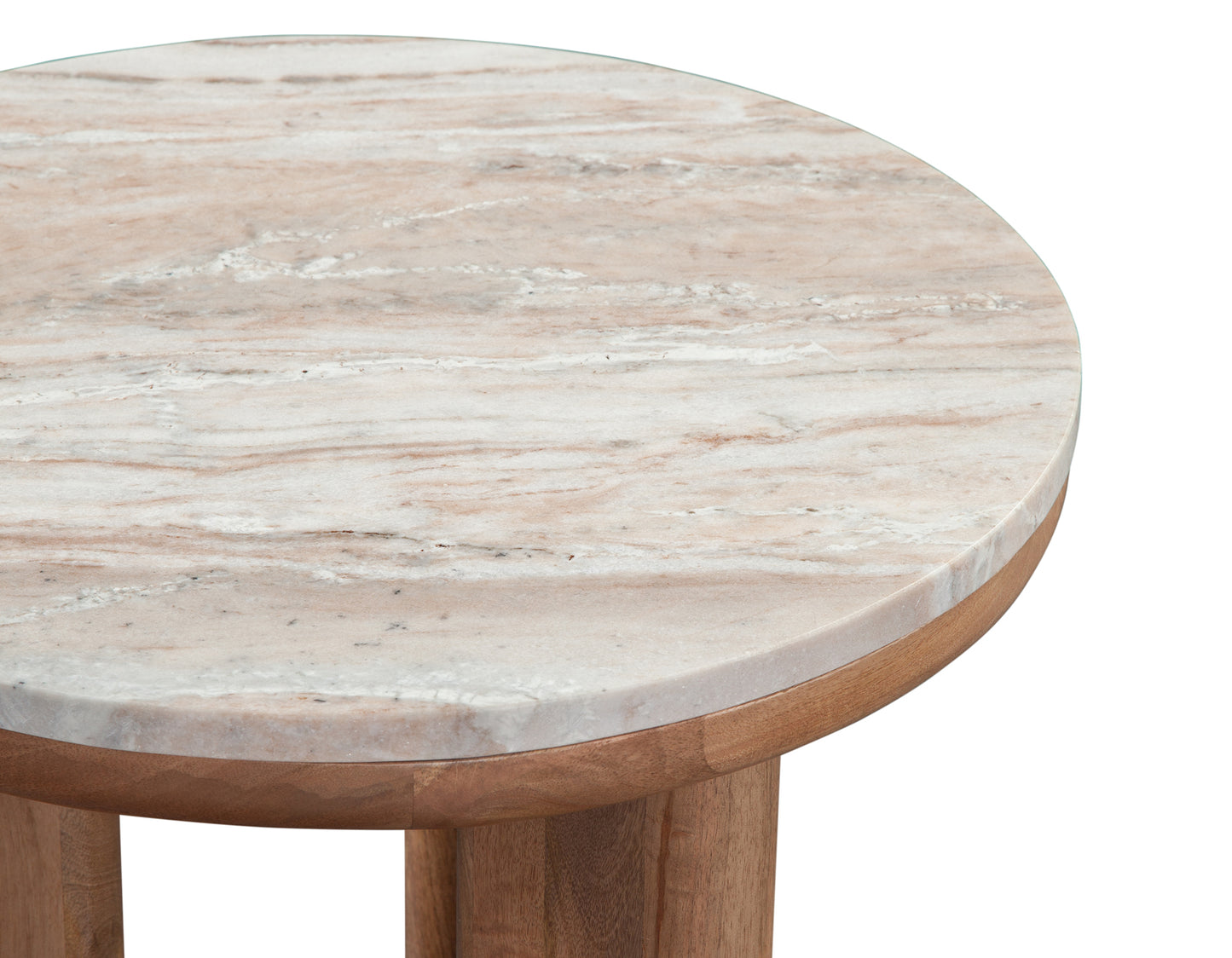 Sidney 22″ Round Toronto Brown Marble Top End Table